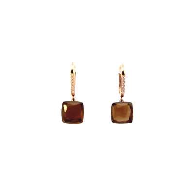Cherry Earrings with diamonds