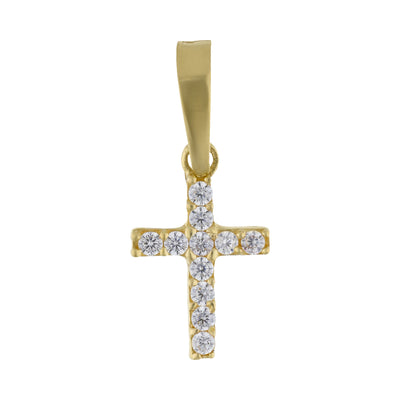 Cross crystal necklace girl