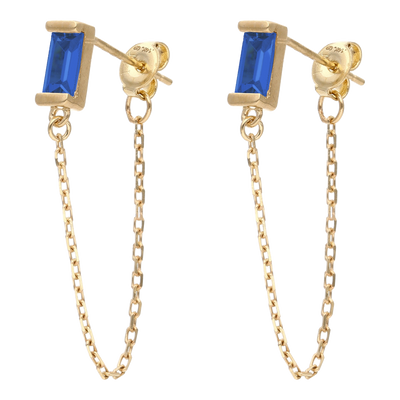Emerald Cut Zirconia Earrings