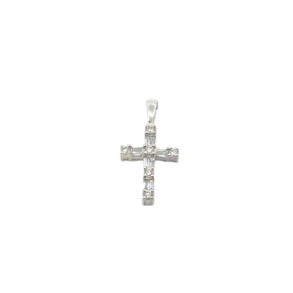 Baguette Diamond Cross