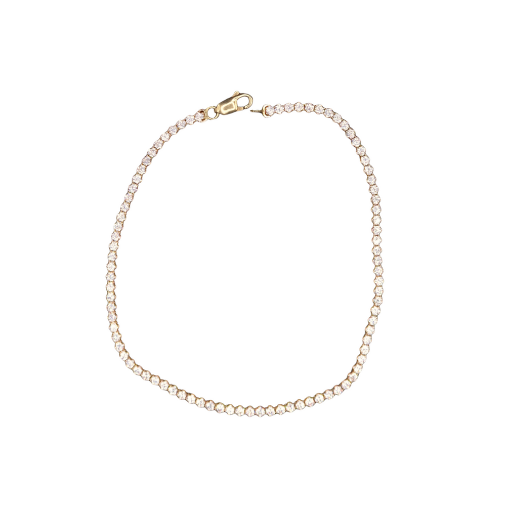 Tennis Zircon Bracelet Yellow Gold