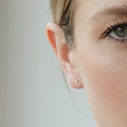 Round crystal studs medium