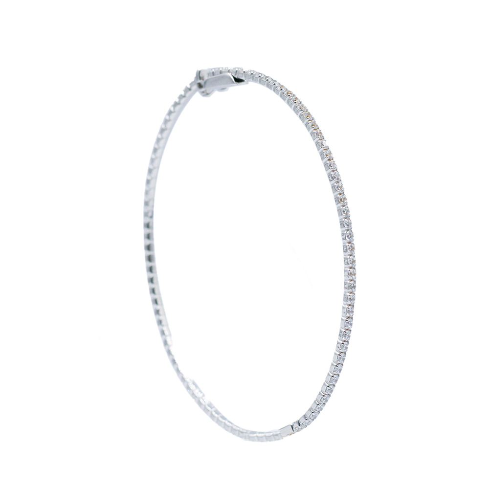 White Crystal Bangle