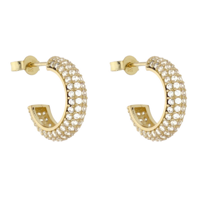 Dome Crystal Hoops S