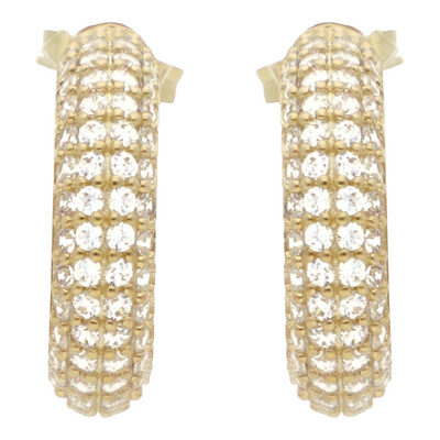Dome Crystal Hoops S
