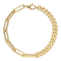 Cuban and Link Chain Bracelet