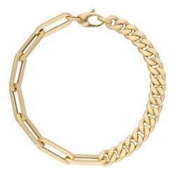Cuban and Link Chain Bracelet