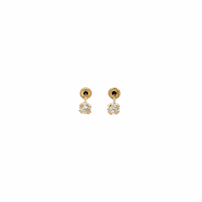 Round crystal studs big