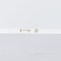 Square crystal studs medium