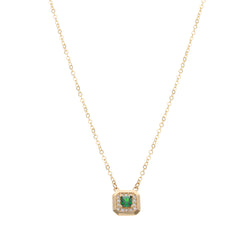 Zircon Bezel Necklace