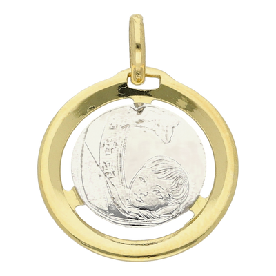 Bicolor Christening Medal