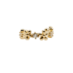 Mini Flowers and Crystals Cuff