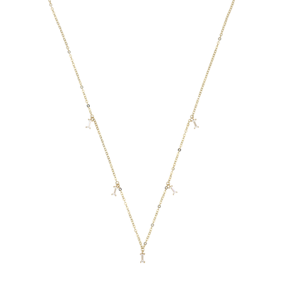 Baguette Zircon Necklace