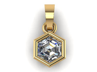 Dije Moissanita hexagonal