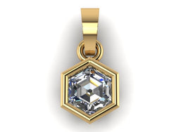 Dije Moissanita hexagonal