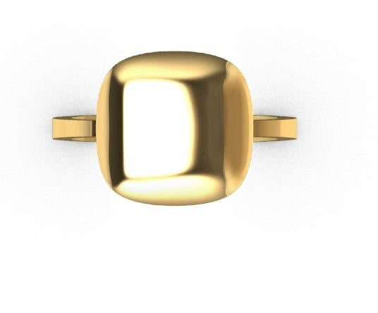 Gold Squared Cherry Ring