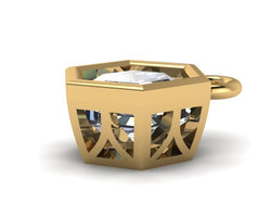 Dije Moissanita hexagonal