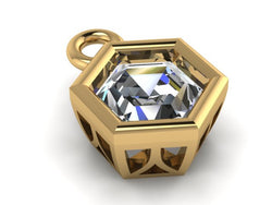 Dije Moissanita hexagonal