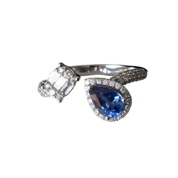 Sapphire and Diamond Ring