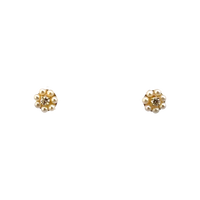 Pearl and diamond studs