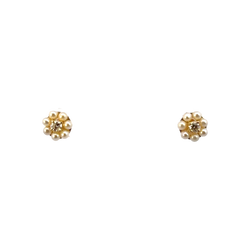 Pearl and diamond studs