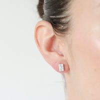 Rectangular Multi Diamond Studs