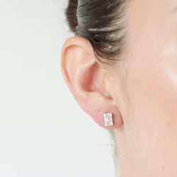 Rectangular Multi Diamond Studs