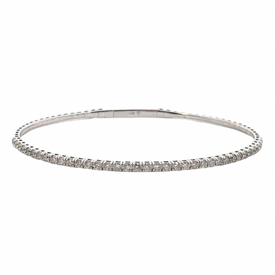 Diamond Tennis Flexible Bangle 1ct