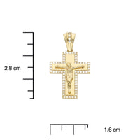 Cruz con zirconia y Cristo