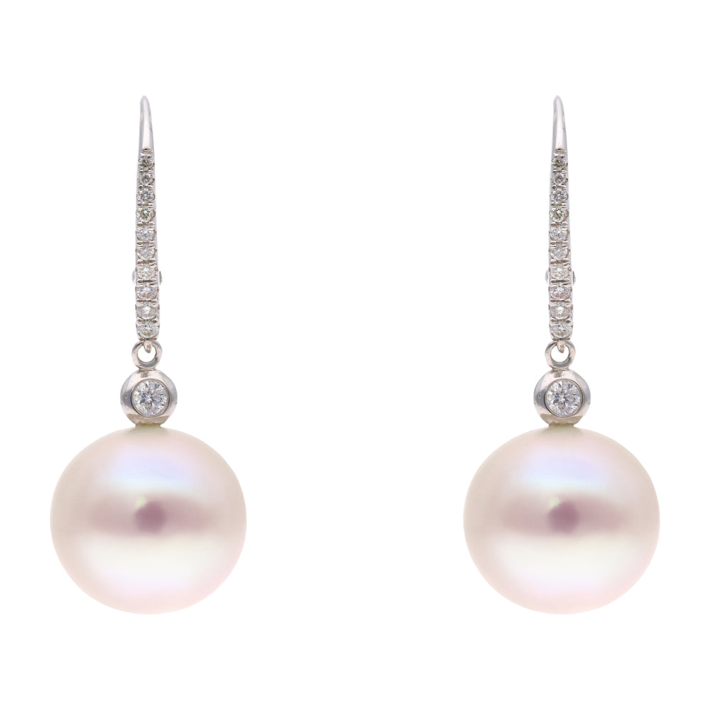 Pearl and Diamond Earrings