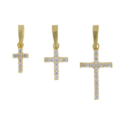 Cross crystal necklace mini