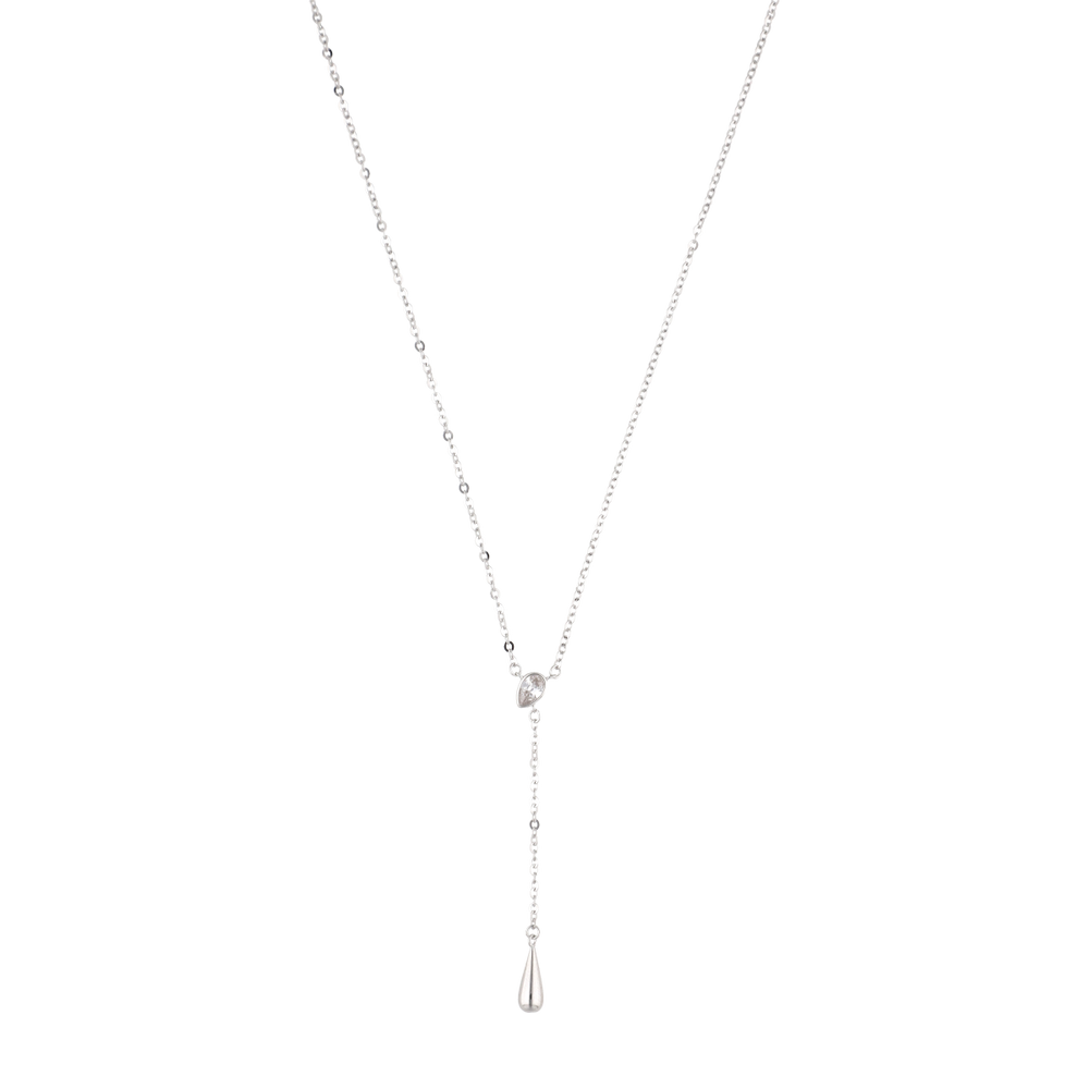 Pear Cut Zirconia Long Necklace