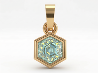 Dije Moissanita hexagonal