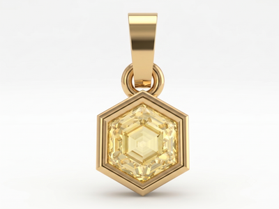 Dije Moissanita hexagonal