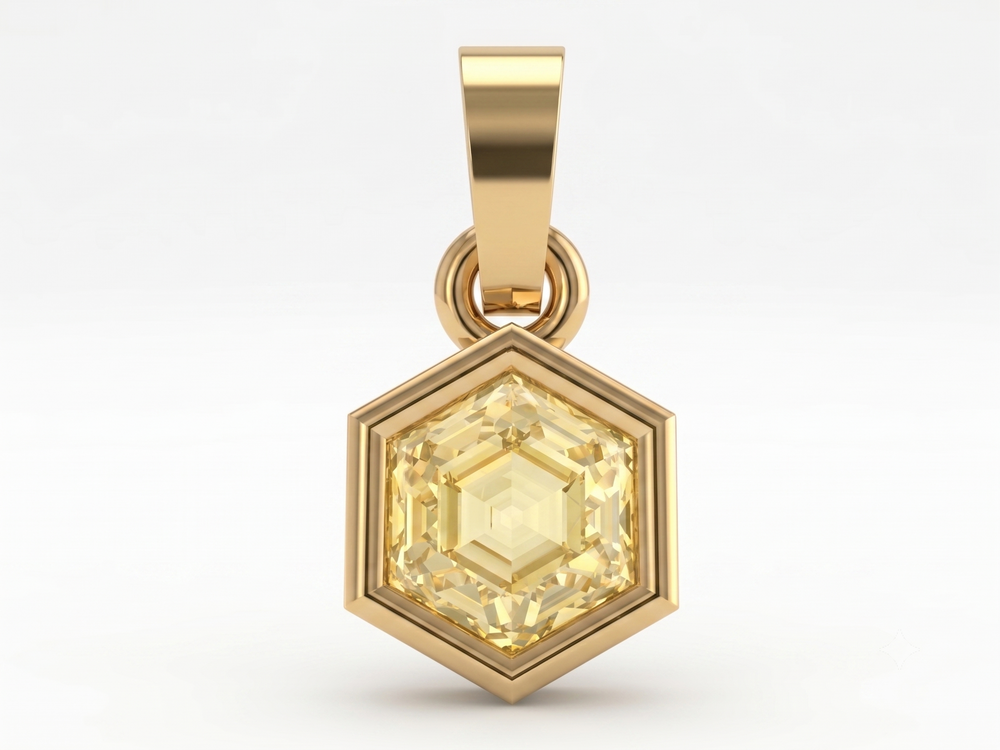Dije Moissanita hexagonal