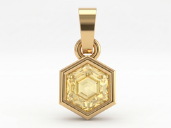 Dije Moissanita hexagonal