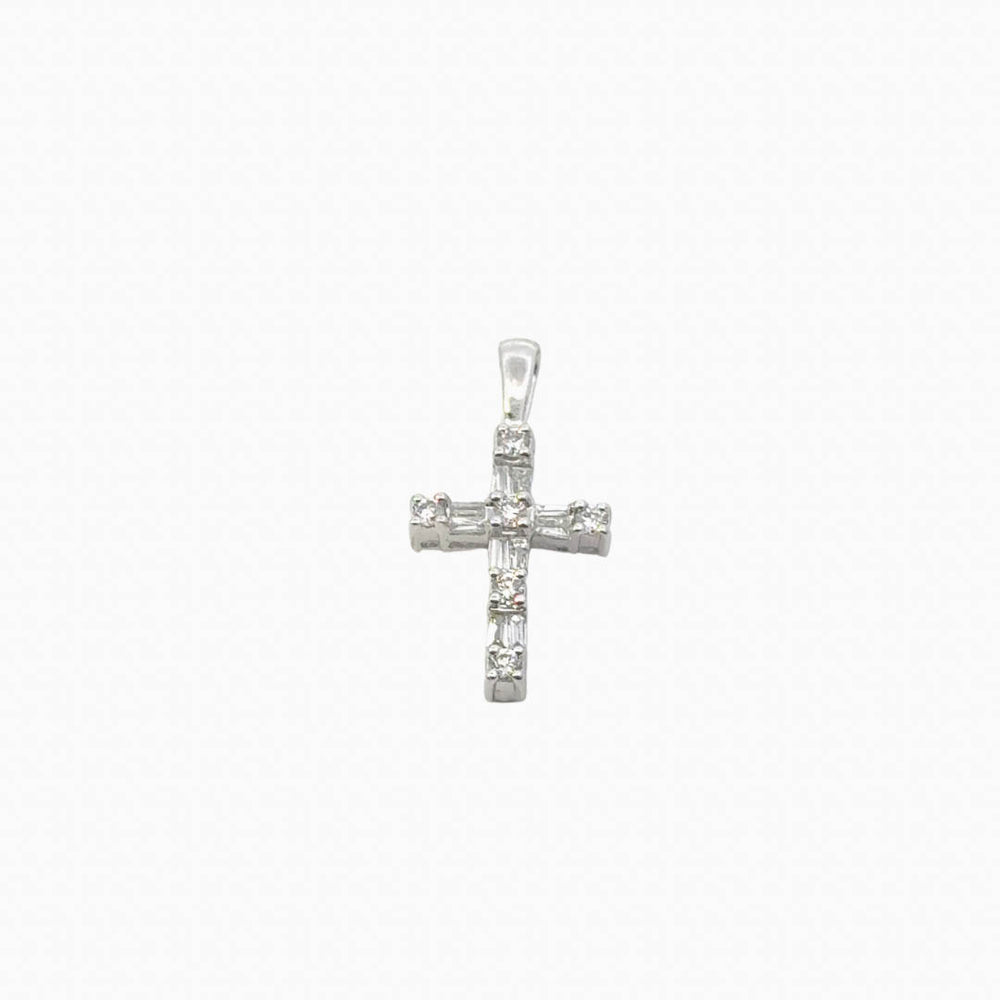 Baguette Diamond Cross