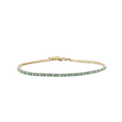 Diamond and Emerald Tennis Bracelet