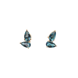 Pear Shape London Blue Topaz Studs