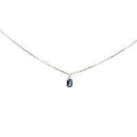 Emerald Cut Sapphire Necklace