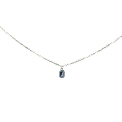 Emerald Cut Sapphire Necklace