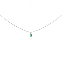 White Gold Emerald Necklace