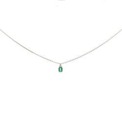 White Gold Emerald Necklace