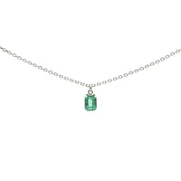 White Gold Emerald Necklace