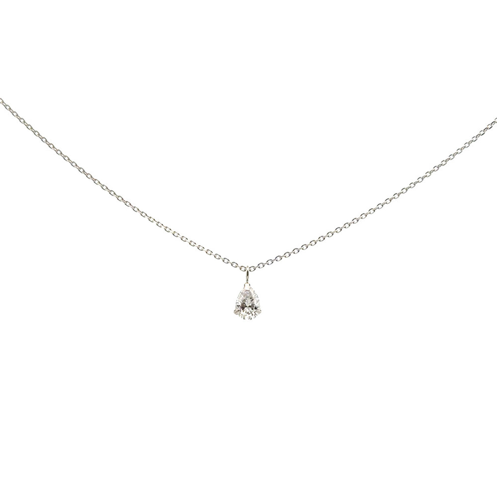 Pear Cut Diamond Necklace