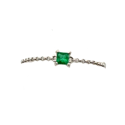 Chain Emerald Ring