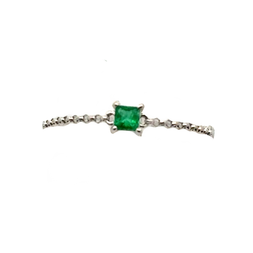 Chain Emerald Ring