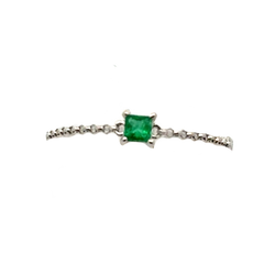 Chain Emerald Ring