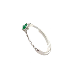 Chain Emerald Ring