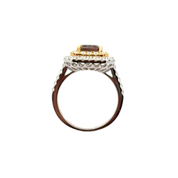 Brown Turmaline and Diamond Vintage Ring